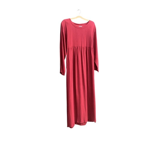 Motherhood Dresses & Skirts - Motherhood Dress Women's Large Red Black Plaid Long Sleeve Maxi Maternity